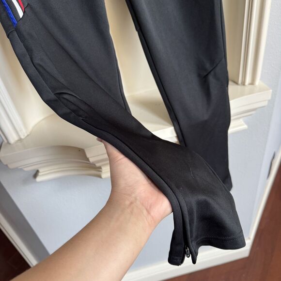 Adidas Tiro Track Pants Black Americana Red White and Blue Stripe Size Small - Picture 2 of 8